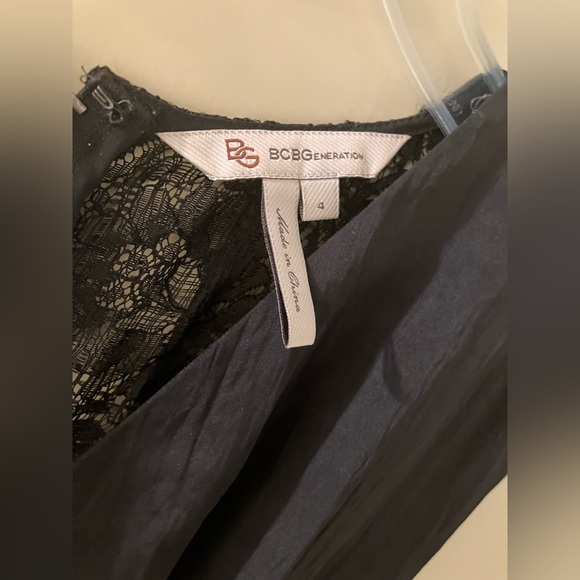 y2k BCBGeneration black lace back zip dress sleeveless zip Size 4 - Picture 2 of 4